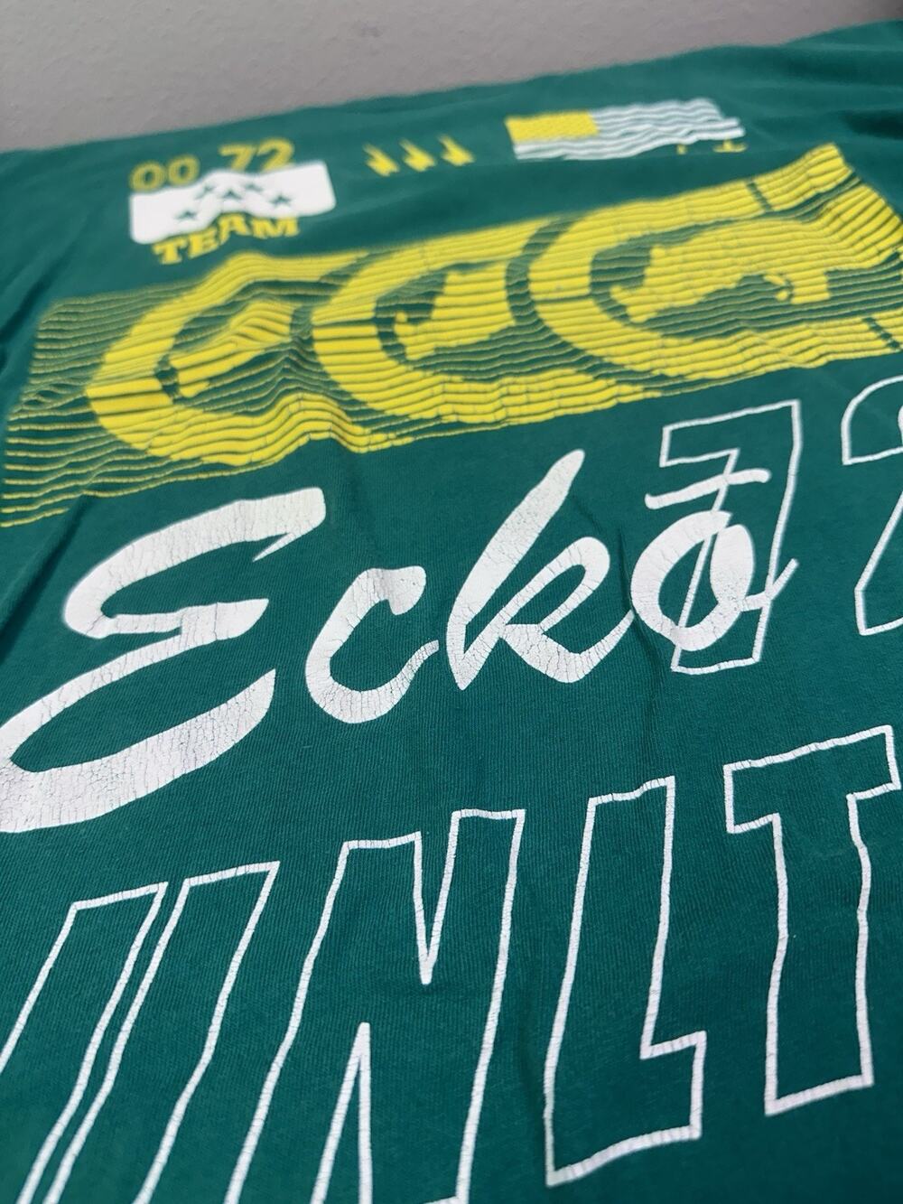 Vintage Men's Ecko Unltd Team 72 Graphic T Shirt 2XL Green Streetwear